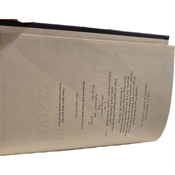 Dark rivers of the heart by Dean Koontz 0679425241 first trade edition - Picture 7 of 8